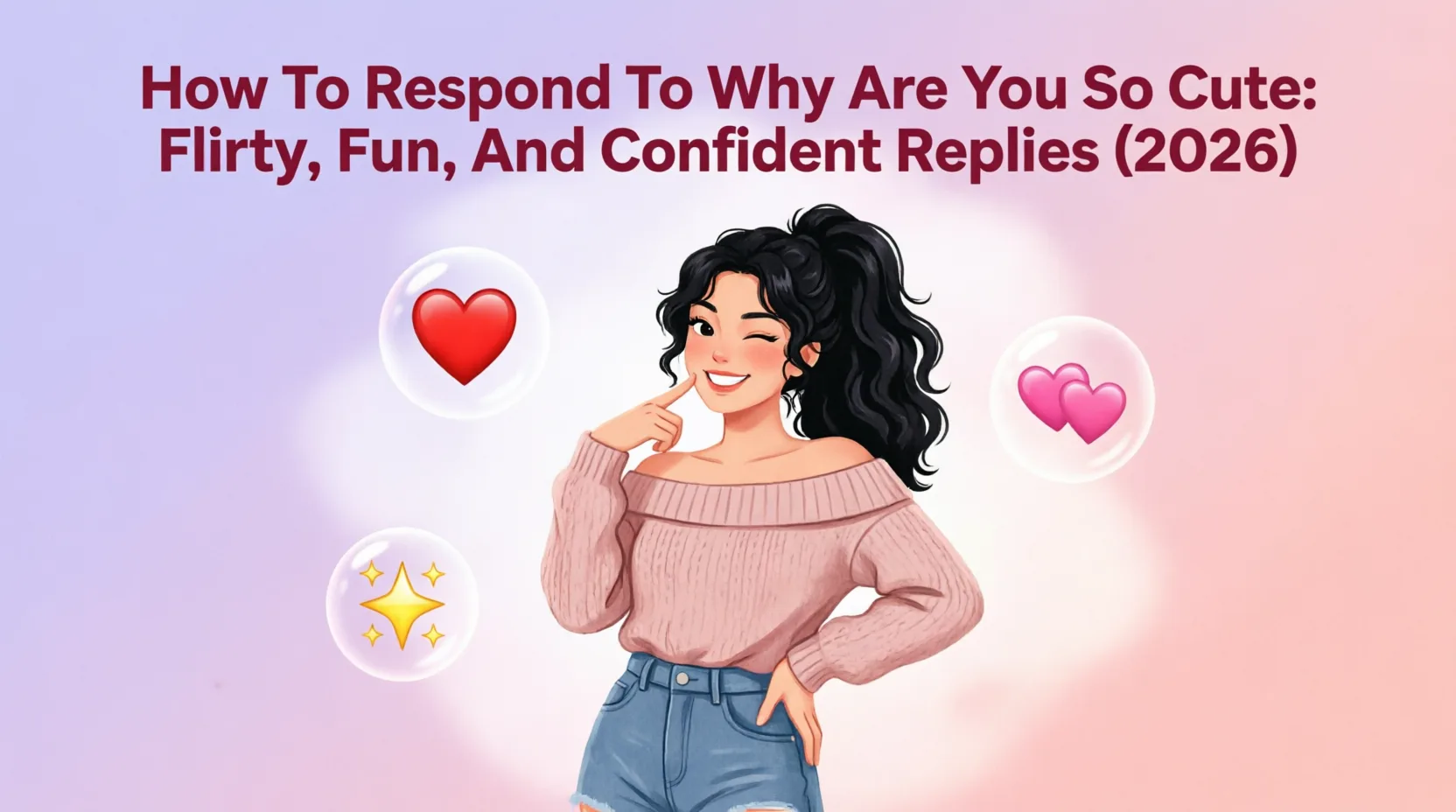 How To Respond To Why Are You So Cute: Flirty, Fun, And Confident Replies (2026) In short, when someone asks "why are you so cute," they’re usually flirting or giving you a compliment in a playful way. The best response keeps that light energy going—whether you reply with humor, confidence, or a little teasing. The goal isn’t perfection; it’s creating a fun moment that keeps the conversation flowing. Why How To Respond To Why Are You So Cute Feels Tricky Your phone lights up with a message. “Why are you so cute?” You stare at the screen for a moment. It’s flattering, but also oddly stressful. Do you joke back? Say thank you? Act mysterious? Suddenly the pressure to send the perfect response feels real. This moment feels awkward because compliments with a playful twist often carry hidden emotional signals. Communication researchers note that when someone says something like this, they’re often testing the social vibe between you. Your reply shows whether you’re interested, confident, shy, or unsure. Part of the challenge with how to respond to why are you so cute is that the question isn’t really a question. It’s usually a flirt disguised as curiosity. And that means your response shapes the tone of everything that comes next. What Your Reply Really Communicates When someone asks why you’re so cute, your words do more than answer the question. They reveal how comfortable you are with attention and how you feel about the person saying it. Different replies send very different signals. Playful confidence shows you’re comfortable with the compliment. A simple “thanks” keeps things friendly but neutral. Self-deprecating replies can accidentally sound insecure. Ignoring the message may come across as disinterest. Social psychologists often point out that light compliments like this are small “connection tests.” Your response doesn’t need to be perfect—it just needs to keep the moment warm and natural. Understanding how to respond to why are you so cute means recognizing that the real goal is conversation, not explanation. 12 Best Ways to Reply to How To Respond To Why Are You So Cute Below are real replies you can actually send. Choose the tone that fits your personality and the relationship you have with the person. Playful and Flirty Replies “I was born this way. I can’t help it.” “I could ask you the same thing.” “Careful… compliments like that might go to my head.” “Maybe you just have good taste.” These work best when the vibe is clearly playful or romantic. A light tease shows confidence and keeps the flirtation alive without making things awkward. Sweet and Appreciative Replies “Aw, that’s really sweet of you to say.” “You’re making me blush right now.” “That’s kind of you… I’ll take the compliment.” “Thank you, that just made my day.” These responses are warm and genuine. If you like the person but want to keep things soft and friendly, this style fits perfectly. Funny and Witty Replies “It’s my secret superpower.” “Years of practice.” “I have a great skincare routine and good vibes.” “I signed a contract to be adorable.” Humor works especially well when you’re comfortable with the person. It takes pressure off the moment and turns the compliment into a shared laugh. Confident and Bold Replies “Someone had to be.” “I guess you finally noticed.” “I try my best.” “That’s what happens when you hang around cool people.” Bold replies show confidence without sounding arrogant when delivered with a smile. If you naturally lean toward playful confidence, this style often creates the strongest spark. No matter which option you choose, the key to how to respond to why are you so cute is authenticity. If it sounds like something you would naturally say, it will always work better. Tone Matching — Reading the Situation First Before you send your reply, take a second to read the situation. Context changes everything. How well you know them If it’s a close friend or crush, playful replies usually work well. If it’s someone you barely know, a simple appreciative response may feel more comfortable. Where the conversation is happening Text messages, Instagram comments, or dating apps all carry slightly different tones. Casual platforms allow more humor and teasing. The vibe of the conversation If the chat has already been playful, lean into that energy. If the tone has been calm and friendly, a warm reply fits better. Their personality Some people naturally joke and flirt. Others are more reserved. Matching their energy makes your response feel natural. Etiquette experts often say the best communication mirrors the emotional tone of the other person. The best reply in how to respond to why are you so cute is simply the one that sounds like you. What NOT to Say When Someone Says How To Respond To Why Are You So Cute “I’m not cute at all.” This rejects the compliment and can make the other person feel awkward. “Because everyone says I am.” It can accidentally sound arrogant. “I don’t know.” Technically honest, but it kills the conversation. Ignoring the message entirely when it’s clearly playful. Responding with a long explanation about your looks or personality. Most mistakes happen when people overthink compliments. The moment is meant to be light and fun, so the best responses keep things simple rather than turning it into a serious discussion. Real-Life Examples — How It Plays Out Aisha was texting someone she’d recently met. During a late-night conversation, he suddenly wrote, “Why are you so cute?” She paused for a moment, then replied, “Maybe you just have good taste.” He laughed, sent a smiling emoji, and the conversation naturally turned into playful teasing for the next hour. Later that week, Daniel received the same message from someone he liked. He panicked and typed, “I’m really not though.” The mood immediately shifted. Realizing it sounded awkward, he quickly followed up with, “But thank you… that’s really nice of you to say.” The conversation recovered, and they ended up joking about it afterward. Moments like these show that how to respond to why are you so cute isn’t about perfect wording. It’s about keeping the connection comfortable and real. FAQs About How To Respond To Why Are You So Cute Is “why are you so cute” flirting? Most of the time, yes. When someone asks this, they’re usually expressing attraction or playful admiration. In many situations, how to respond to why are you so cute becomes part of a light flirtation rather than a literal question. Should I say thank you when someone says I’m cute? Absolutely. A simple thank-you is always a safe and kind response. Even if you add humor or teasing, acknowledging the compliment keeps the interaction positive. What if I feel shy responding? If you’re shy, keep it simple. Something like “Aw, thank you” or “You’re too kind” works perfectly. The best approach to how to respond to why are you so cute doesn’t require confidence—just sincerity. How do you respond if your crush says it? If your crush says it, you can lean slightly flirty. A playful reply like “Maybe you’re just easily charmed” keeps the moment fun without sounding overly intense. Can responding playfully make the conversation better? Yes. Playful responses often create a shared moment of humor or flirtation. Communication researchers note that light teasing can increase feelings of connection when both people enjoy the tone. Final Thoughts Searching for how to respond to why are you so cute usually means you wanted to say the right thing in a small but meaningful moment. Compliments like this carry a little spark of curiosity and attraction, which is why they can make you pause before replying. The truth is, there isn’t one perfect response. A playful joke, a warm thank-you, or a confident tease can all work beautifully when they sound like you. Trust your instincts, enjoy the compliment, and remember—sometimes the best reply is simply the one that makes both of you smile before you hit send.
