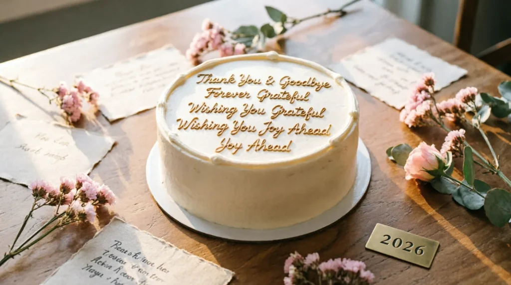 farewell messages for a cake or to say goodbye