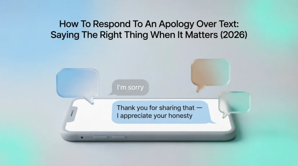 how to respond to an apology over text