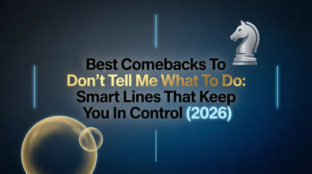 best comebacks to dont tell me what to do