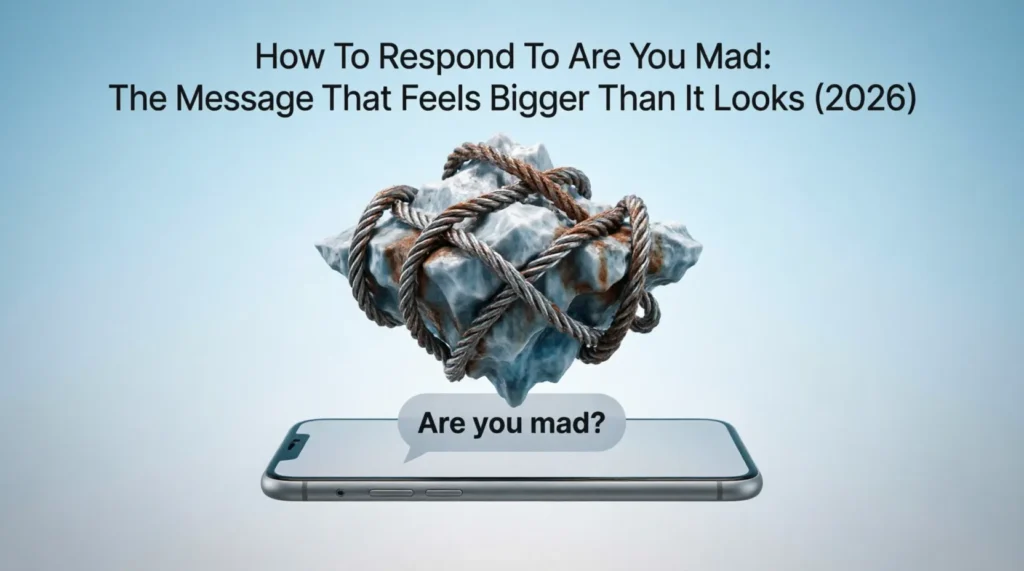 how to respond to are you mad