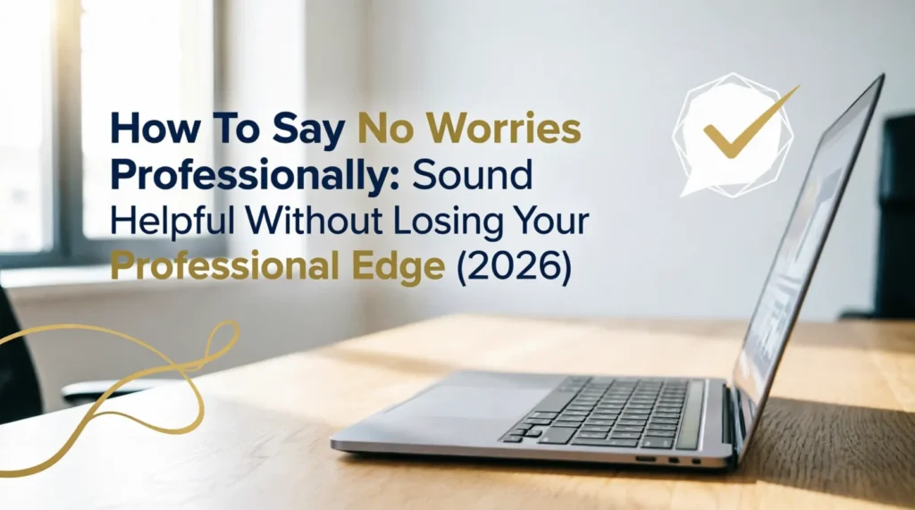 how to say no worries professionally