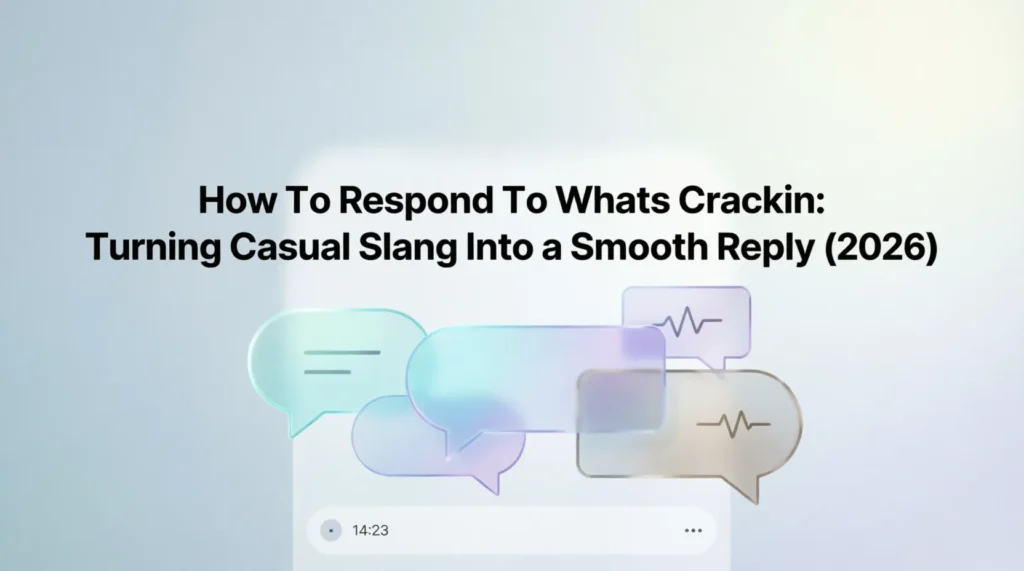 how to respond to whats crackin