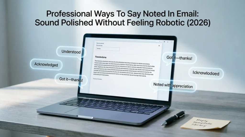 professional ways to say noted in email