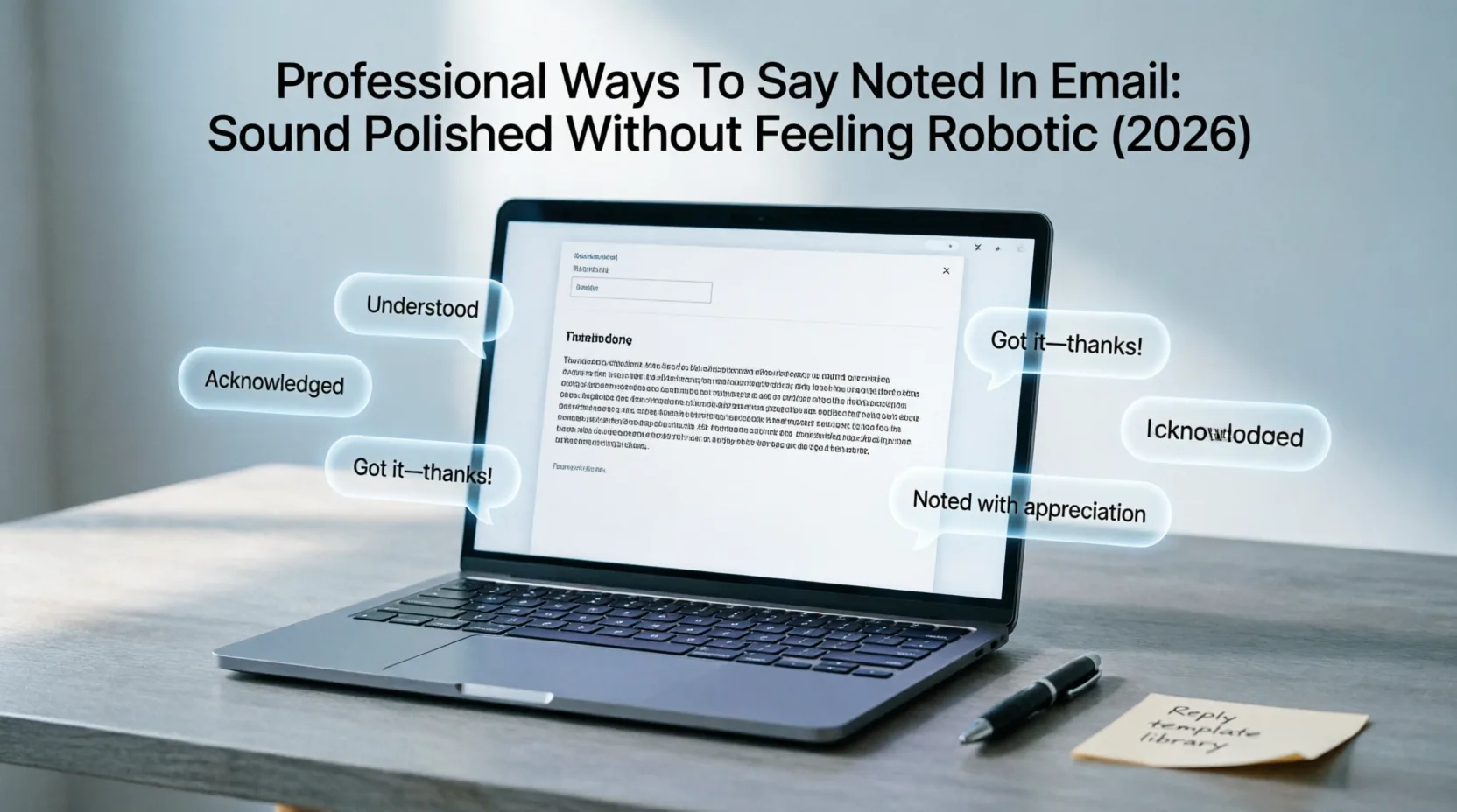 Professional Ways To Say Noted In Email: Sound Polished Without Feeling Robotic (2026) professional ways to say noted in email