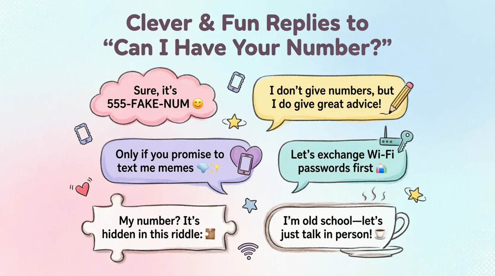 clever and funny replies to can i have your number
