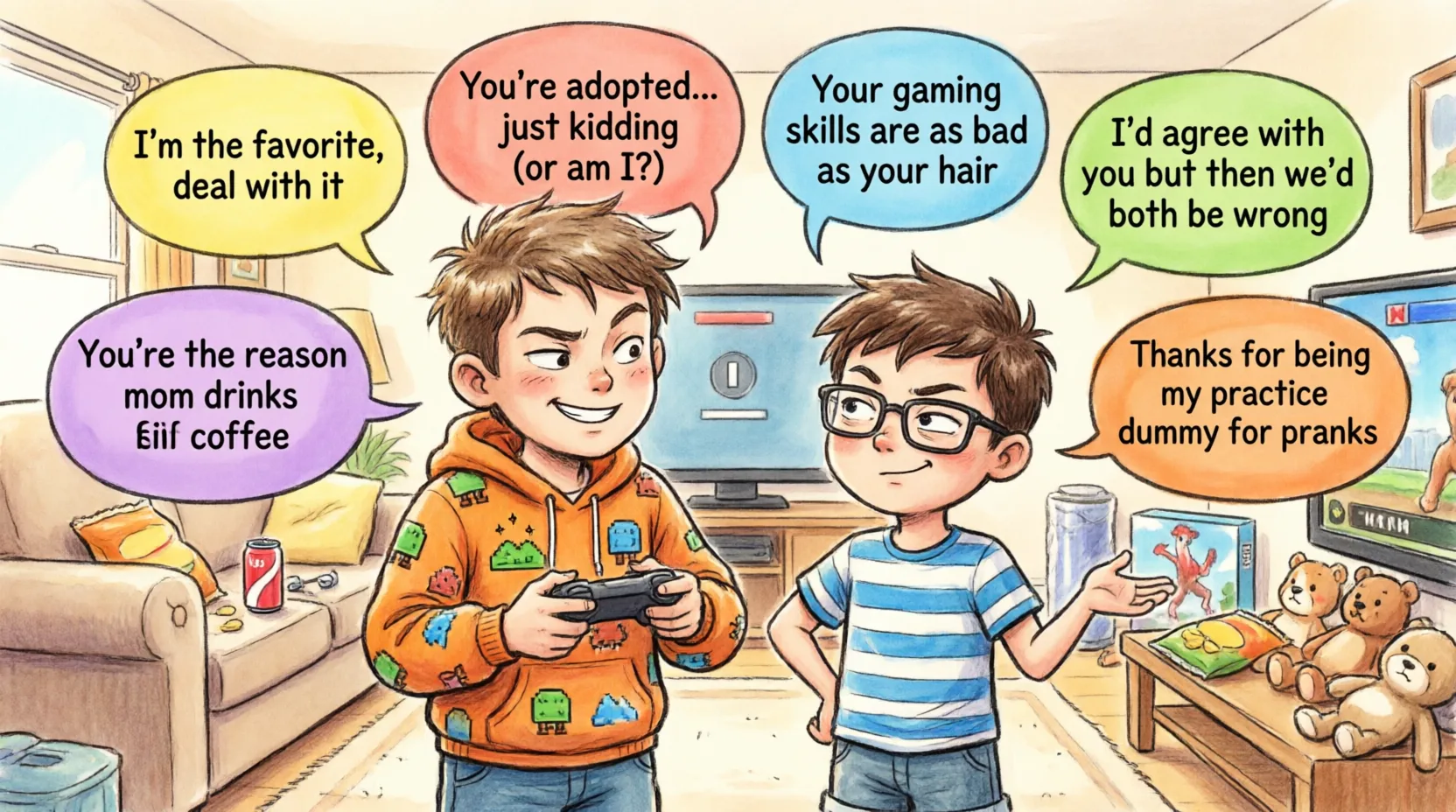 Good Roasts To Say To Your Brother: Funny Comebacks That Hit Just Right (2026) good roasts to say to your brother
