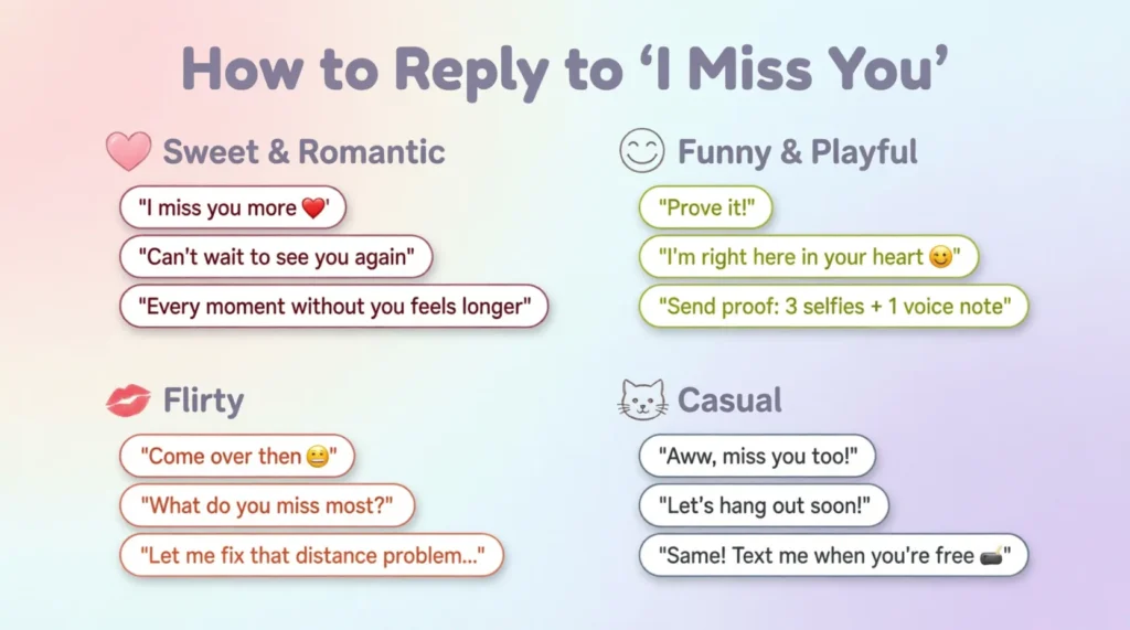 how to reply to i miss you