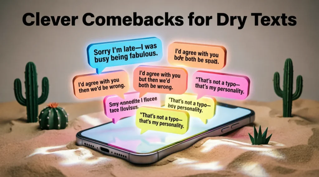 clever comebacks for dry texts