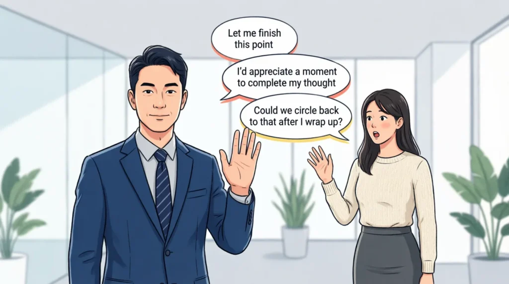 what to say when someone interrupts you