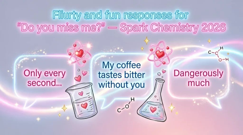 flirty and fun responses for when someone asks do you miss me