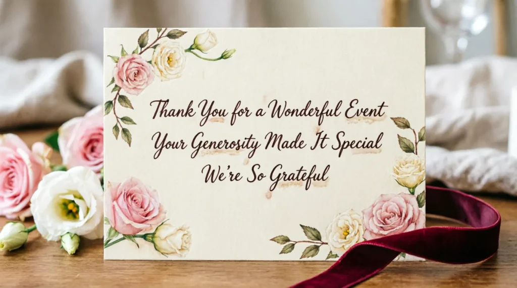 sincere ways to say thank you for a wonderful event
