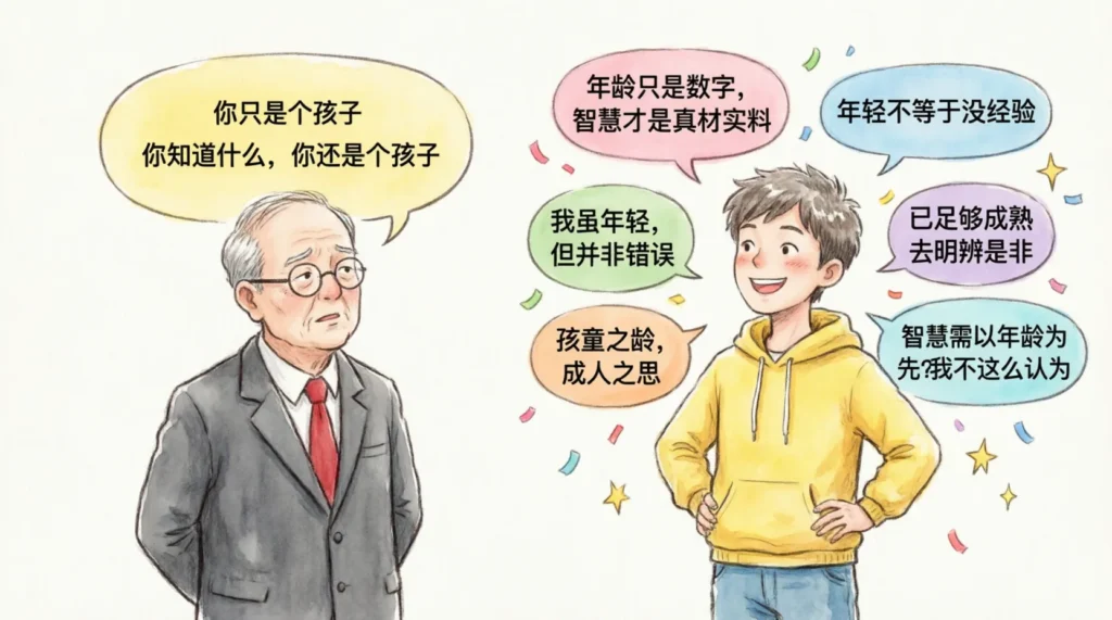 best responses when someone calls you kid or child