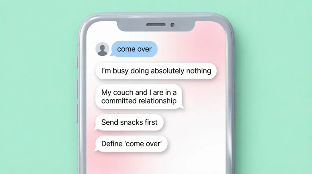 Best Responses To A Come Over Text
