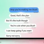 responding to stop youre making me blush