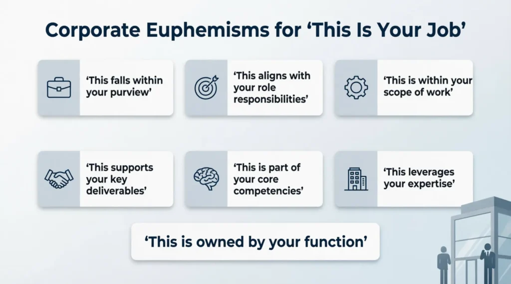 professional ways to say this is your job