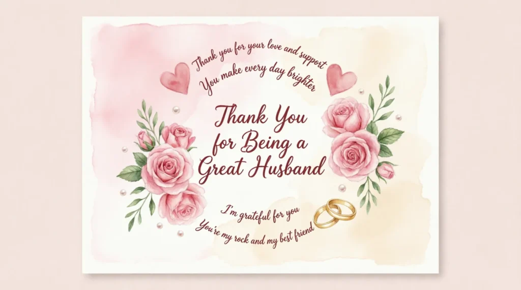 Discover meaningful thank you messages for being a great husband. Find the perfect emotional, casual, or flirty lines to make him feel valued. Discover exactly what to say.