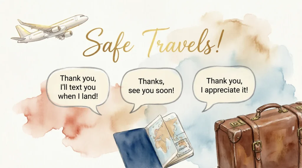 best responses when someone says have a safe journey