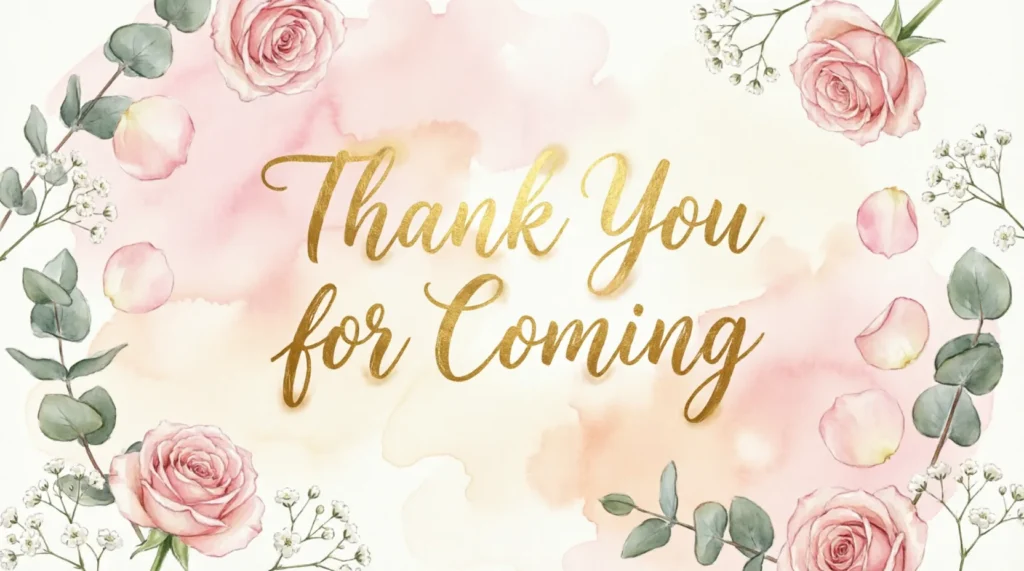 heartfelt ways to say thank you for coming